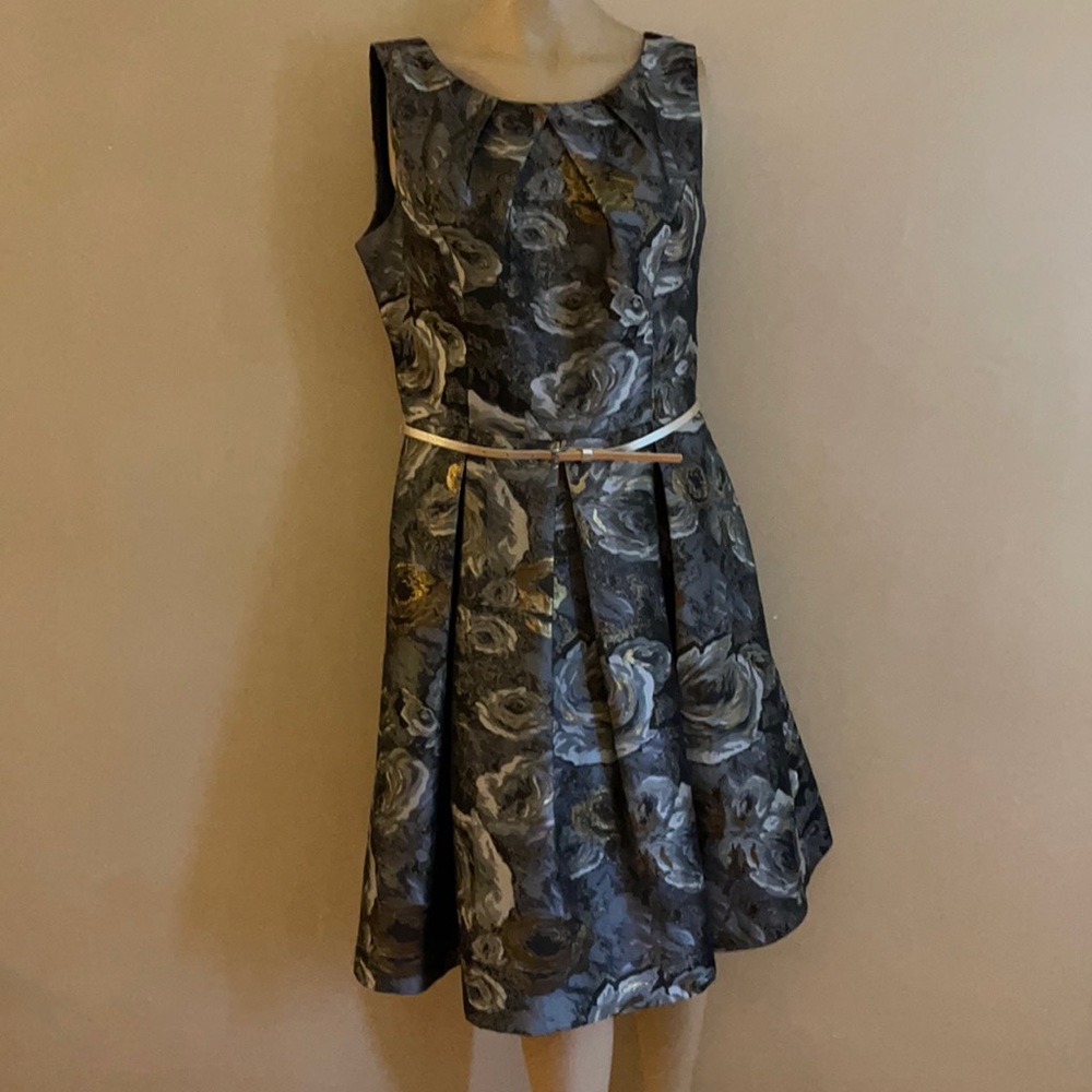 SLNY A LINE Cocktail metallic dress